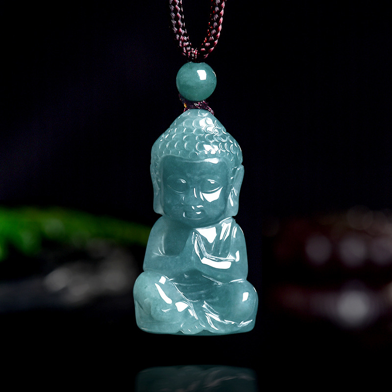 The Jewelry & Watches - Collana con Pendente Buddha in Giada