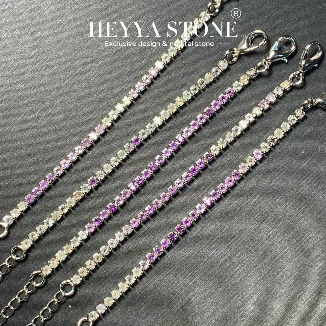 Gemstone Bracelet Healing - HEYYA STONE Ametista naturale Citrino Bracciale