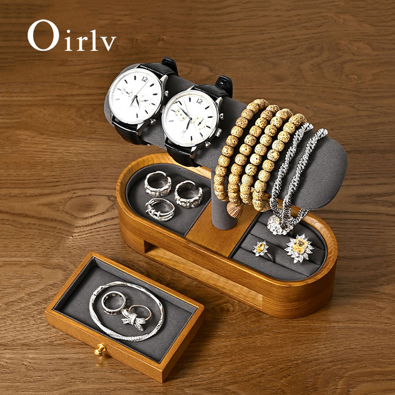 Jewelry Box With Watches - Oirlv Organizzatore per orologi in legno