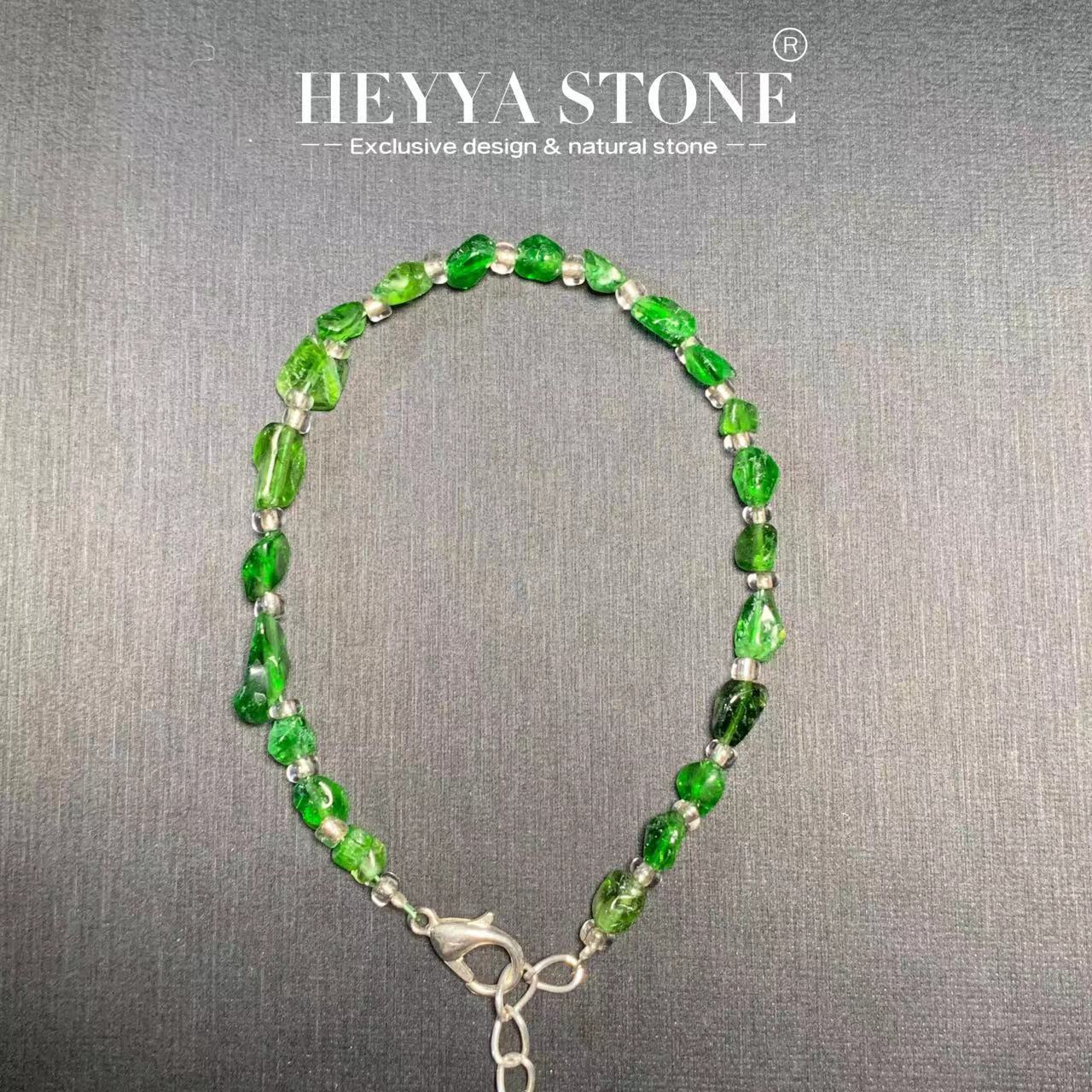 Gemstone Bracelet Healing - HEYYA STONE Bracciale Diopside Naturale Guarigione