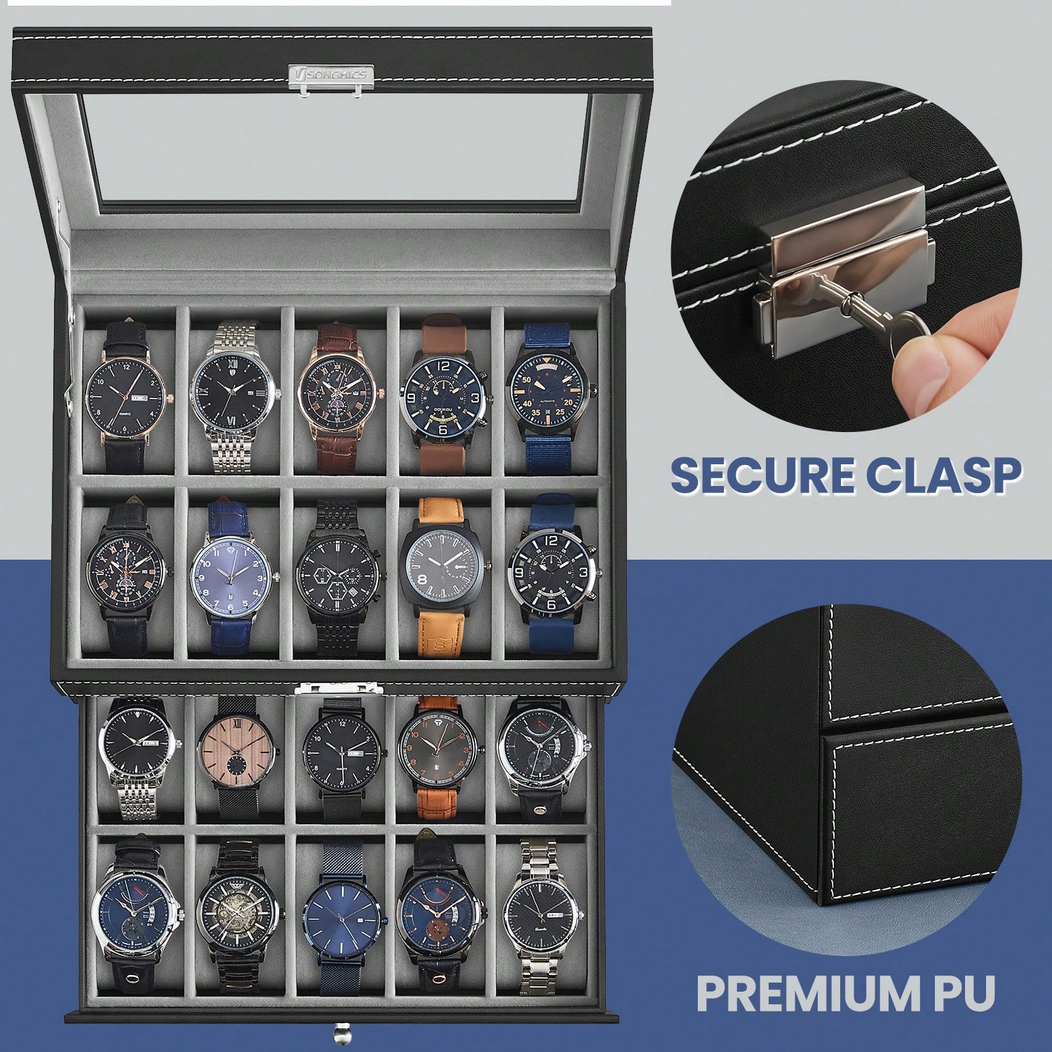 Scatola Porta Orologi a 20 Sco - Jewelry Box With Watches recensione e prezzo