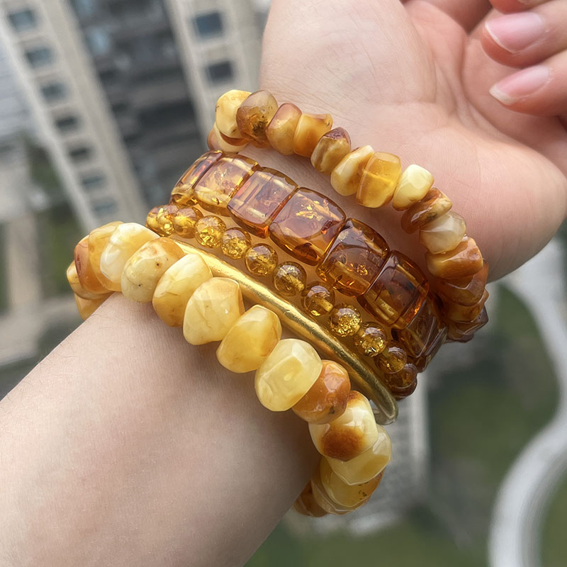Bracciali in Ambra Gialla 100% - Gemstone Bracelet Healing recensione e prezzo