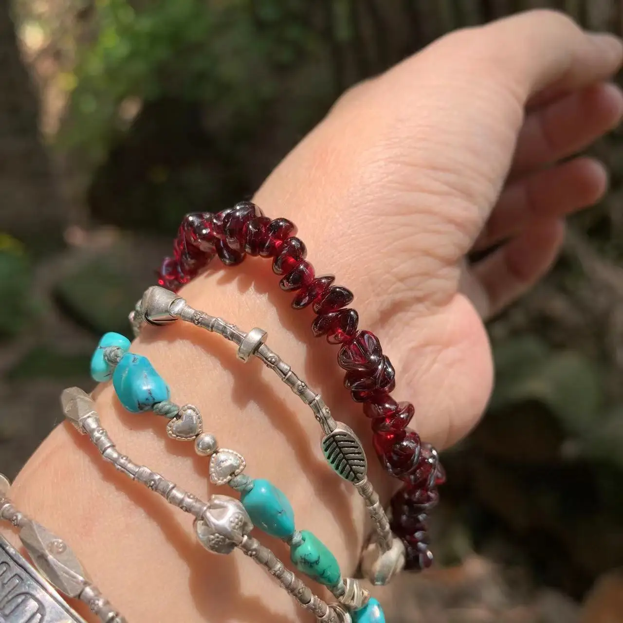 Bracciale con granato naturale - Gemstone Bracelet Healing recensione e prezzo