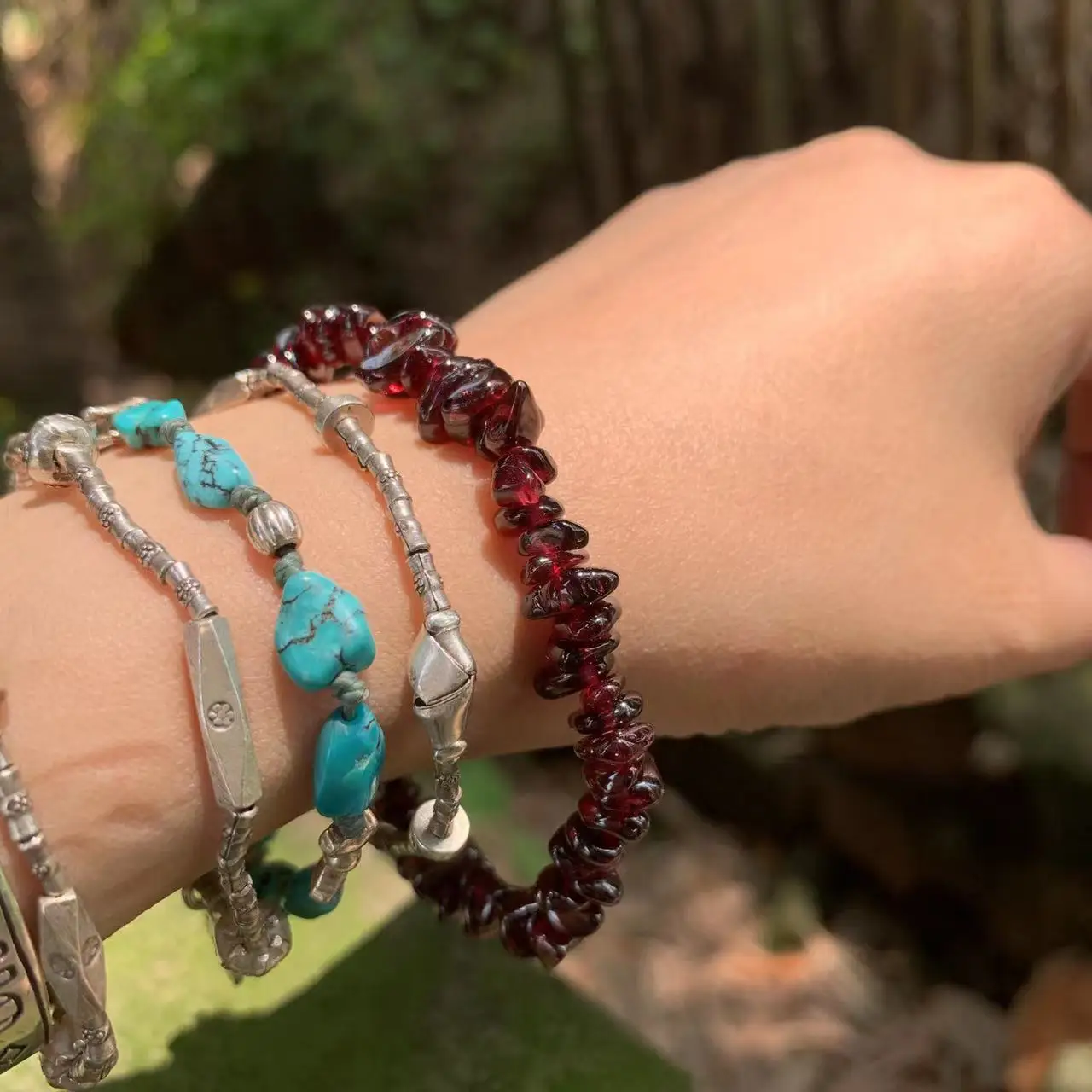 Bracciale con granato naturale - Gemstone Bracelet Healing recensione e prezzo