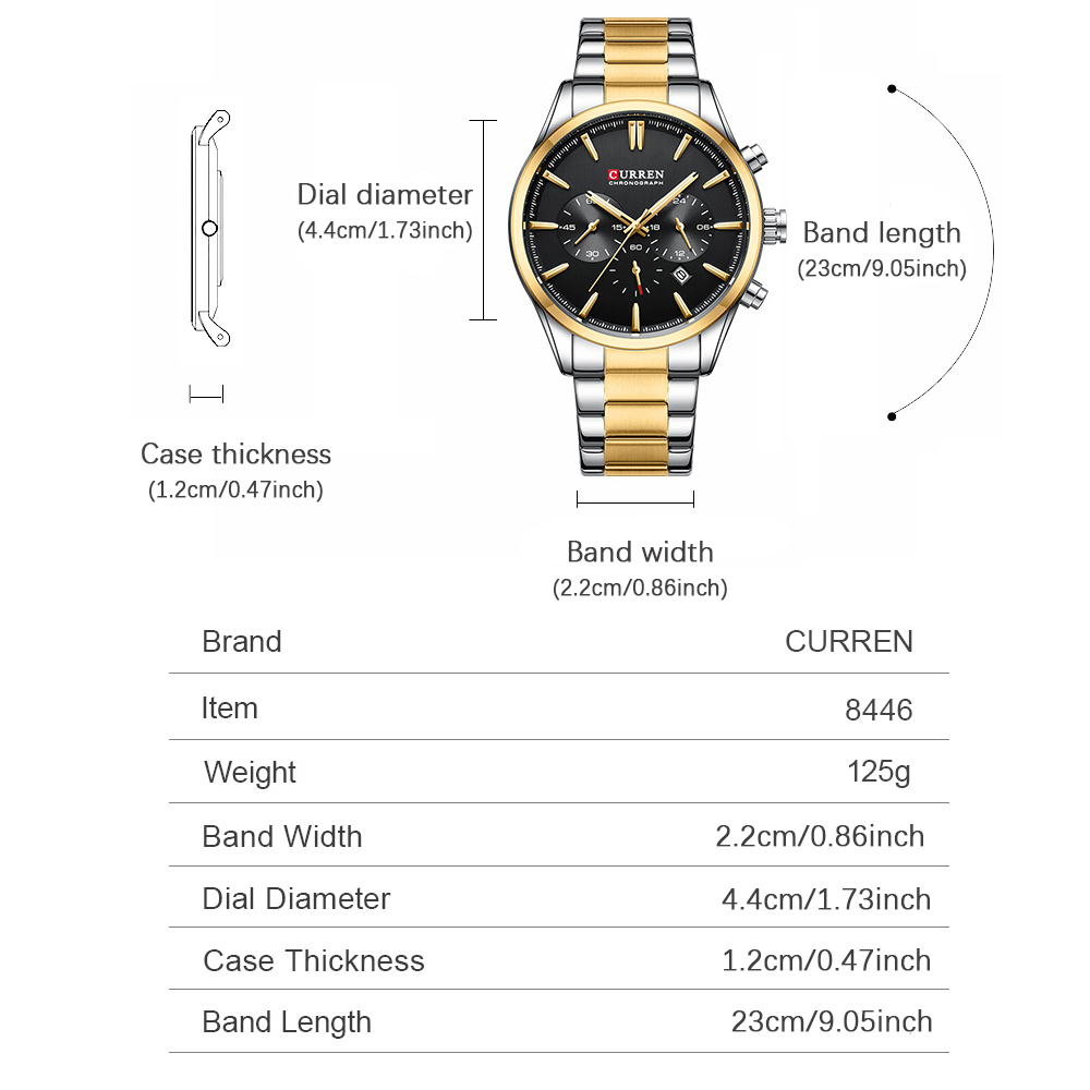CURREN Casual Quarzo Crono Oro - Jewelry Watch recensione e prezzo