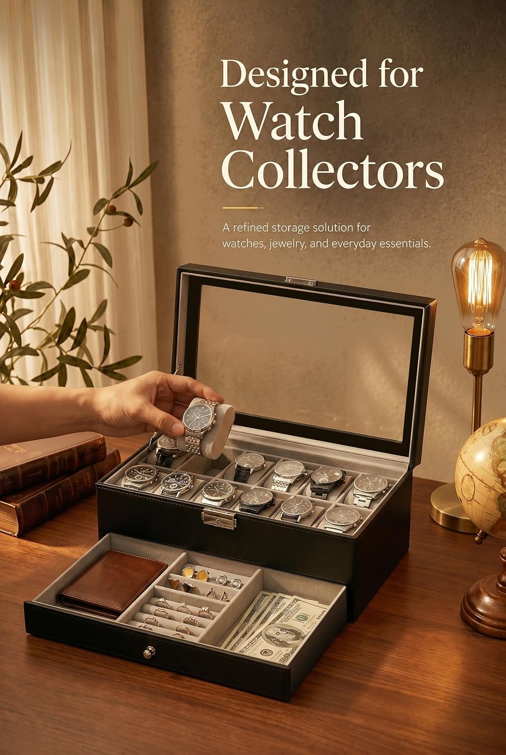 Scatola Porta Orologi da Uomo, - Jewelry Box With Watches recensione e prezzo