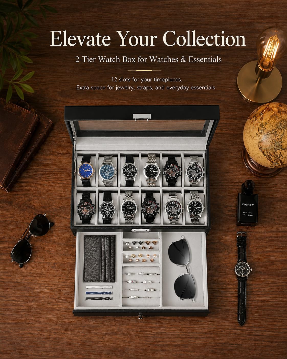 Scatola Porta Orologi da Uomo, - Jewelry Box With Watches recensione e prezzo